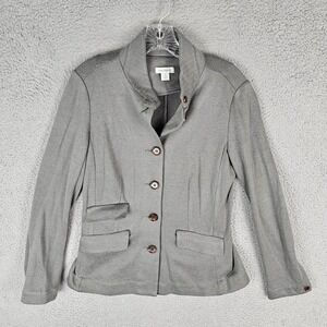 Sundance Blazer Jacket Womens Small Gray Wool Blend Spring Street Button Front